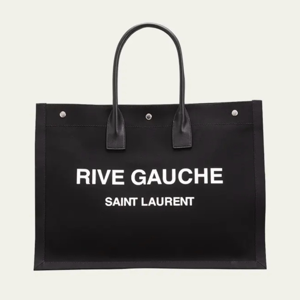 Saint Laurent Black and White Tote Bag